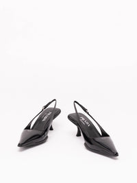 Prada Women Brushed Leather Slingback Pumps