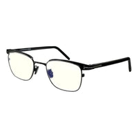 Tom Ford Tom Ford Eyeglasses Square Full Rim, Shiny Dark Brown/Gold Frame and Clear Blue Light Block Lens FT5854-D-B048