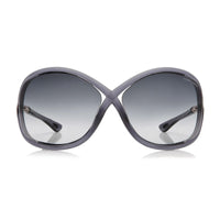 Tom Ford Sunglasses Geometric Semi Rim, Transparent Grey Frame and Gradient Smoke Lens FT00090B5