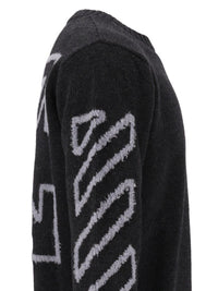 Off-white Off-White Men The Diagonal Arrow Fuzzy Crew Neck Sweater