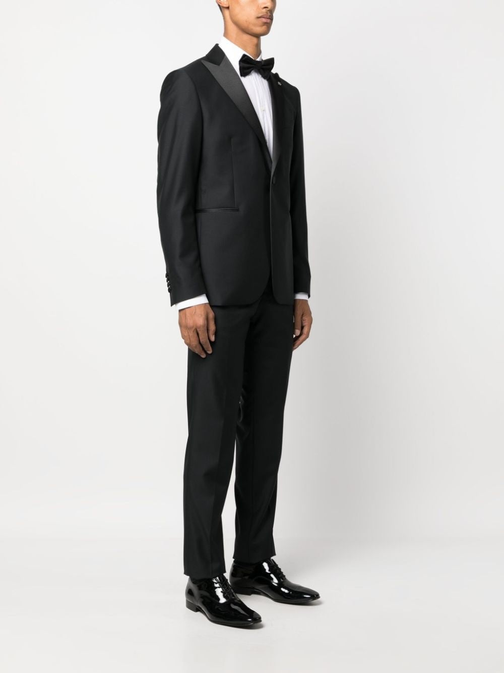 Tagliatore Men Black Wool Tuxedo