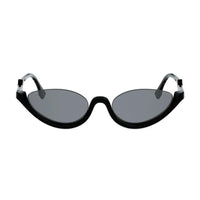 Fendi Fendi Sunglasses Cat Eye Semi Rim, Shiny Black Frame and Smoke Lens FE40178U01A