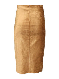Forte_Forte Women Stretch Velvet Pencil Skirt