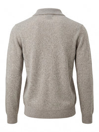 Brunello Cucinelli Men Mouliné Cashmere Knit Polo