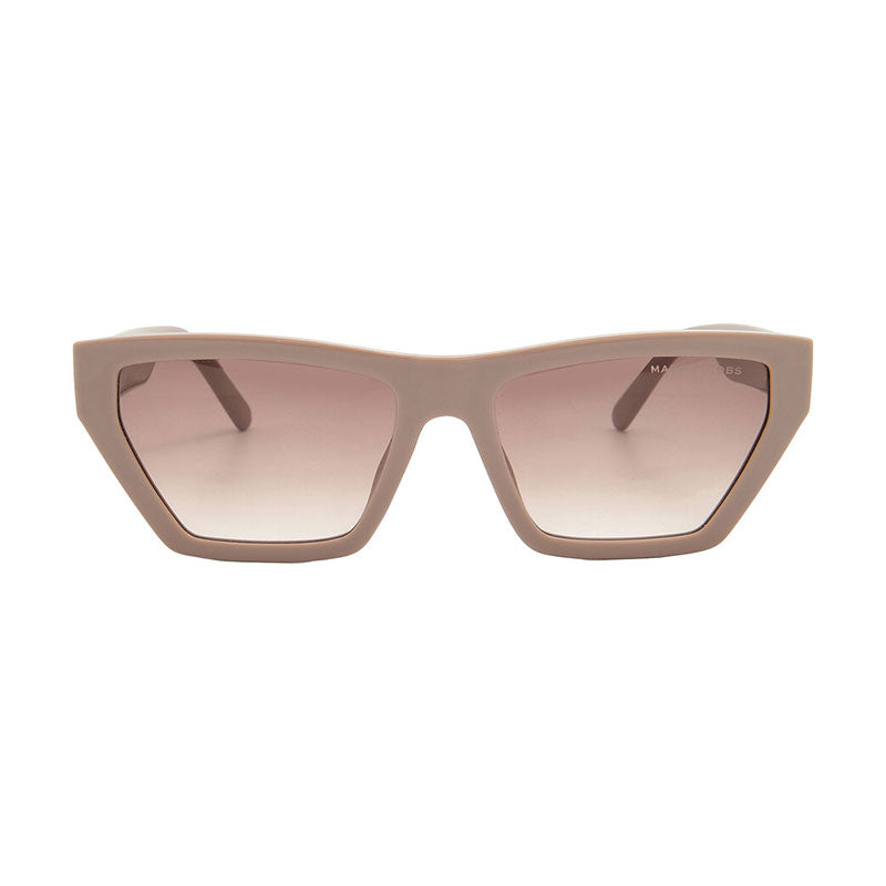Marc Jacobs Sunglasses Cat Eye Full Rim, Beige Frame and Brown Gradient Lens MARC657/S010AHA