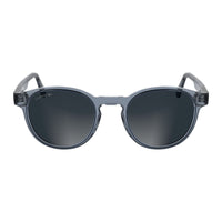 Lacoste Sunglasses Square Full Rim, Transparent Light Grey Frame and Grey Lens L6055SN038