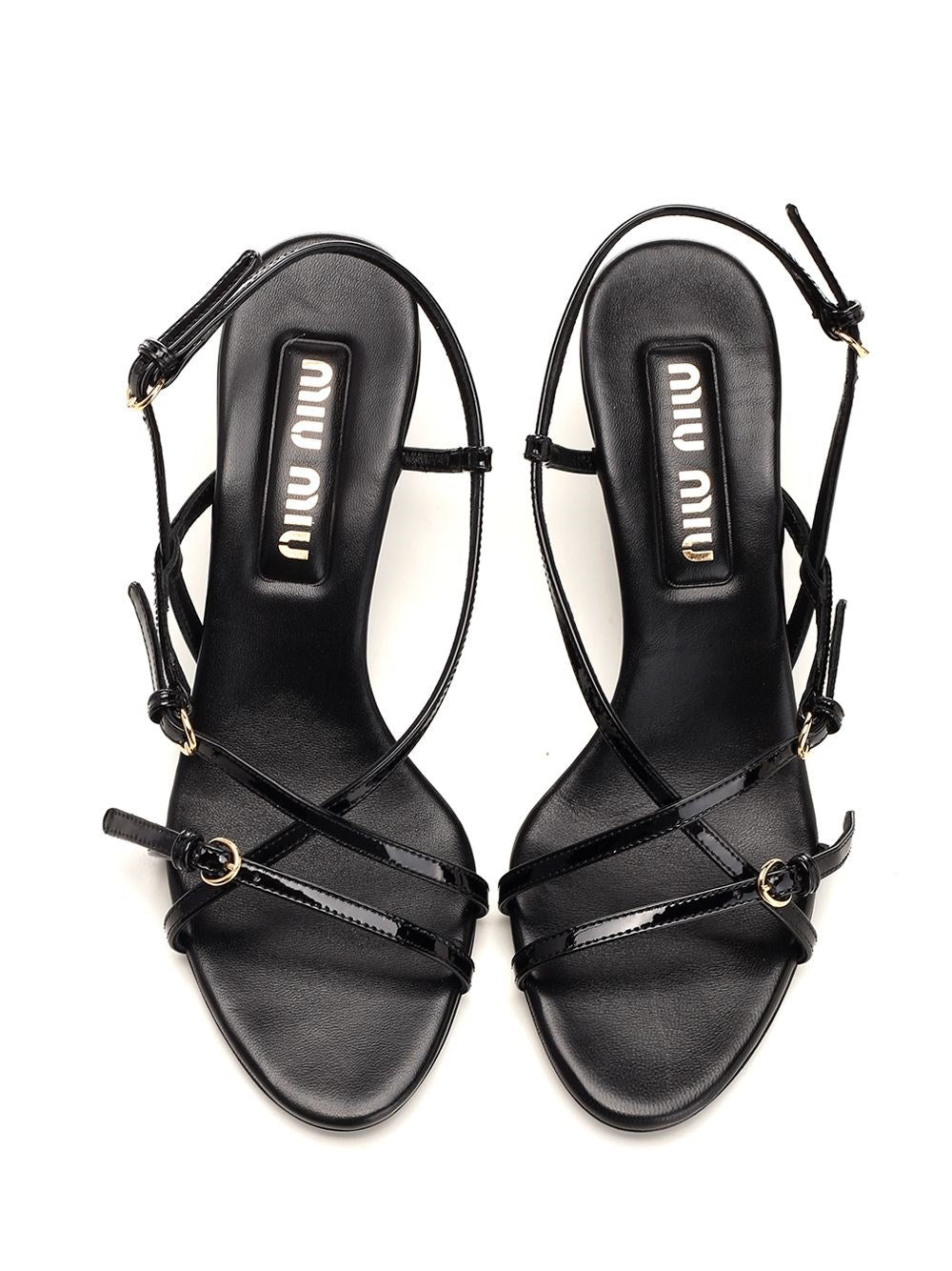 Miu Miu Miu Miu Women Black Patent Sandals