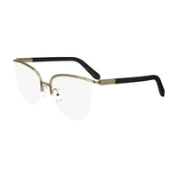 Salvatore Ferragamo Eyeglasses Cat Eye Semi Rim, Black Frame and Clear Demo Lenses Lens SF2227001