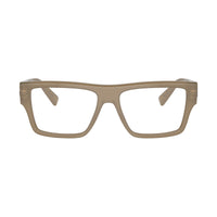 Dolce & Gabbana Eyeglasses Square Full Rim, Opal Brown Frame and Clear Demo Lenses Lens DG33823089