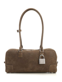 Loewe Women Amazona 31 Cropped Bag In Garnet Nubuck