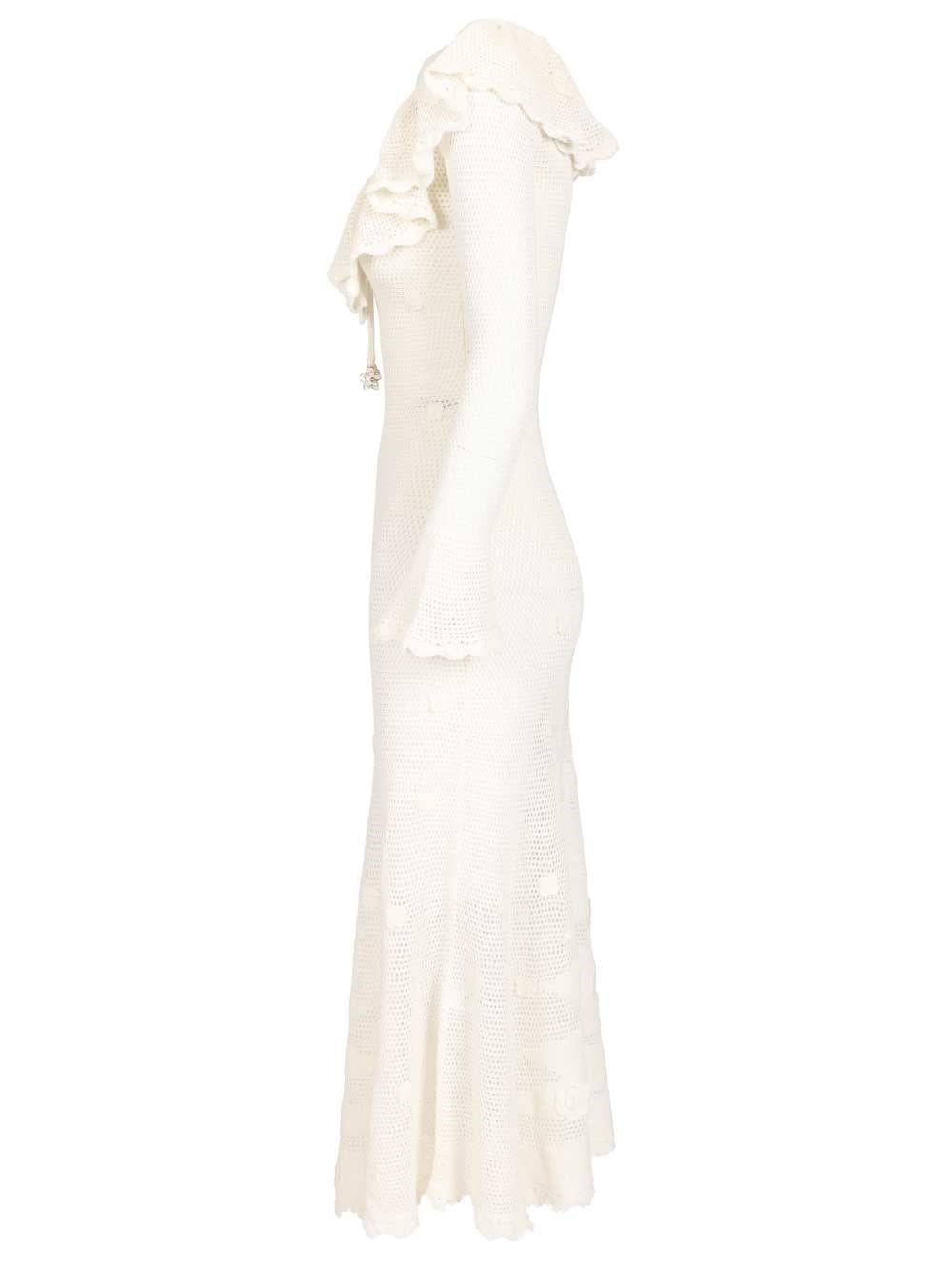 Self-portrait Self-Portrait Women White Midi Dress