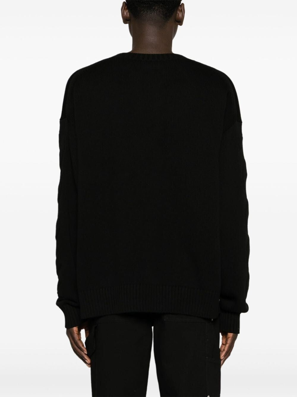 Off White Men `3D Diag` Knit Crew-Neck Sweater