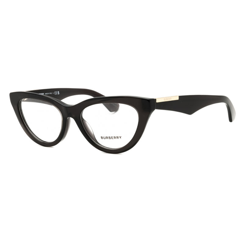 Burberry Eyeglasses Cat Eye Full Rim, Grey Frame and Clear Demo Lenses Lens BE2418U4112