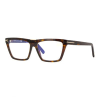 Tom Ford Tom Ford Eyeglasses Square Full Rim, Shiny Black Frame and Clear Blue Light Block Lenses Lens FT5912-B001
