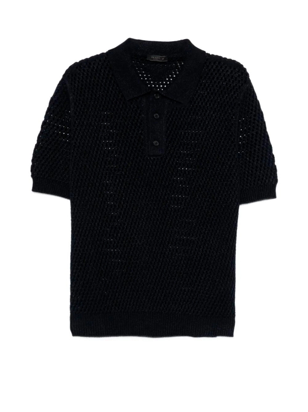 Prada Men Cotton Linen Polo Neck