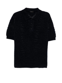 Prada Men Cotton Linen Polo Neck