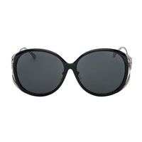 Gucci Sunglasses Oval Full Rim, Black Frame and Grey Lens GG0226SK002