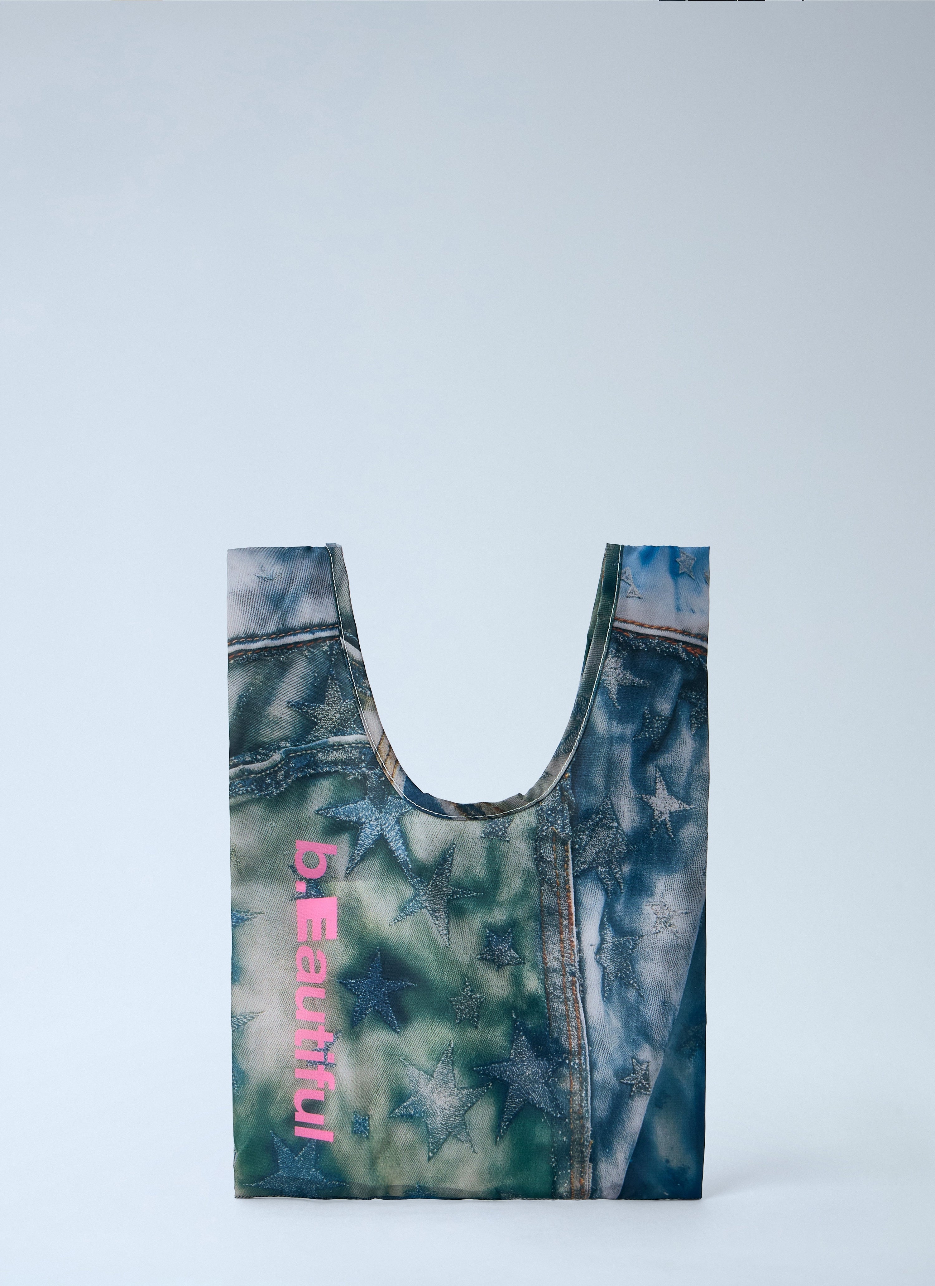 b.Eautiful B.Eautiful Men Star Denim Reusable Mini Bag