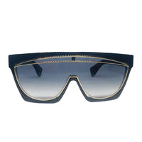 Loewe Loewe Sunglasses Shield Full Rim, Black Gold Frame and Gradient Smoke Lens LW40012I05B