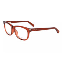 Marc Jacobs Eyeglasses Square Full Rim, Transparent Red Orange Frame and Clear Demo Lenses Lens MJ583/FXG0