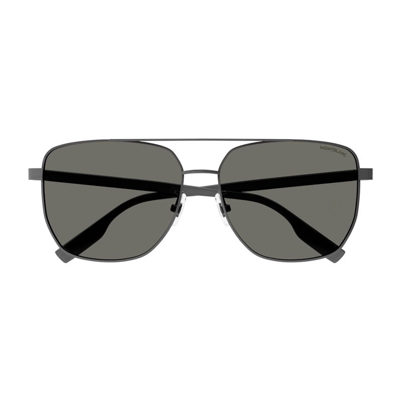 Montblanc Sunglasses Square Full Rim, Grey Frame and Grey Lens MB0184SK002