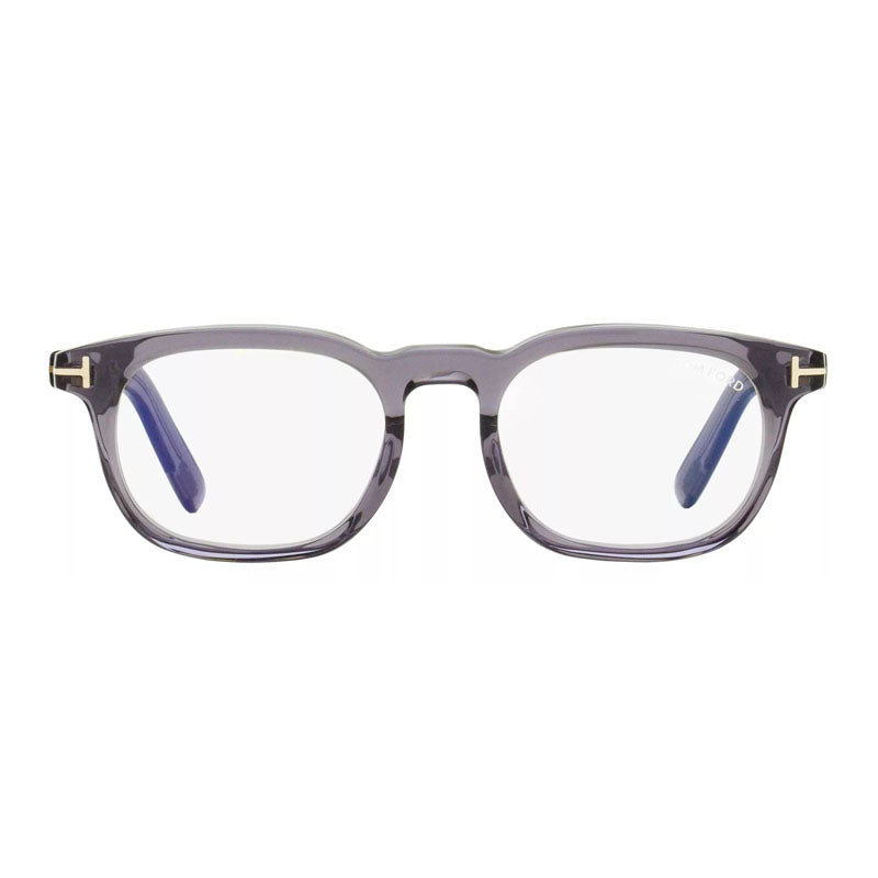 Tom Ford Eyeglasses Square Full Rim, Black Horn Frame and Clear Blue Light Block Lens FT5930-D-B063