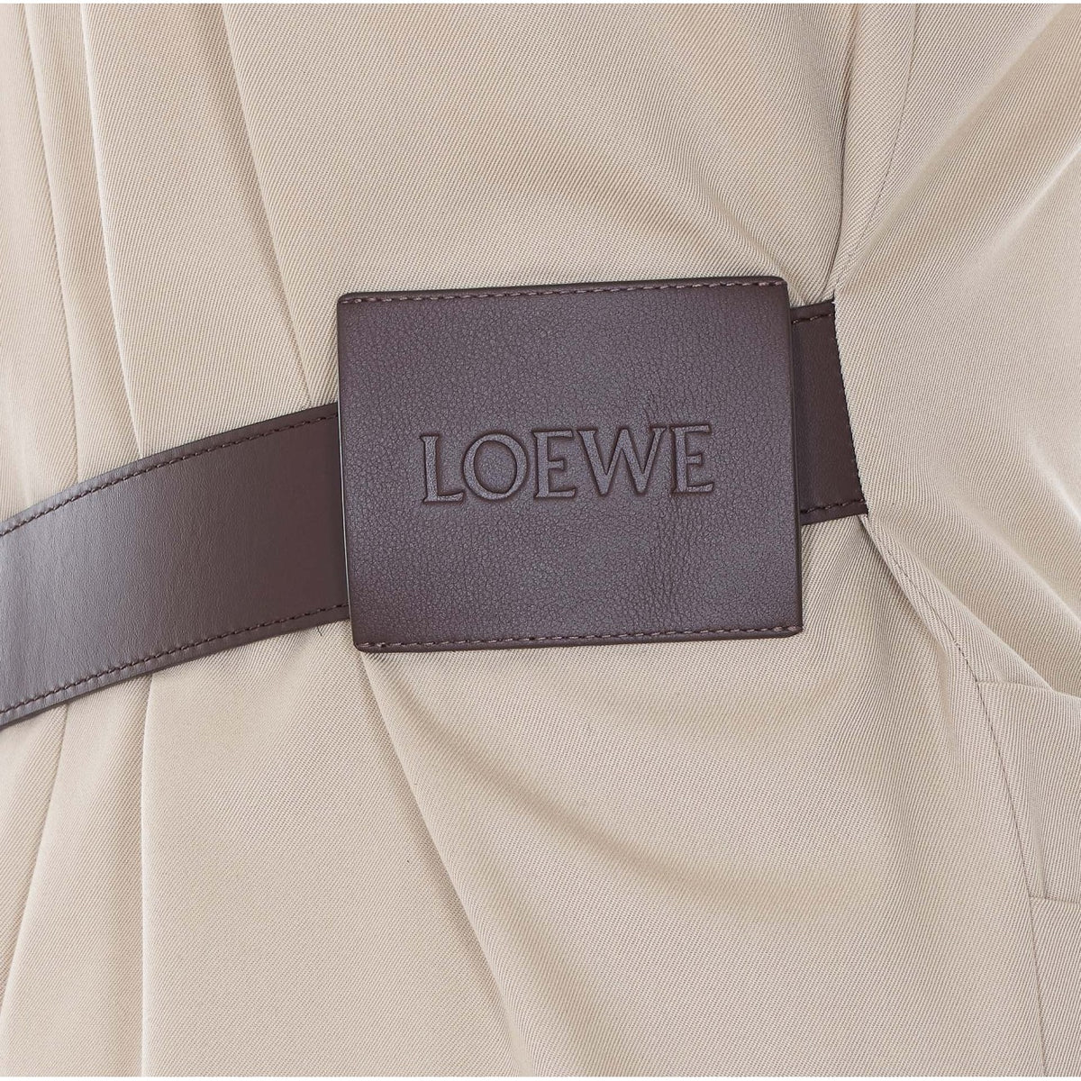 Loewe Women Belted Silk And Cotton Dress