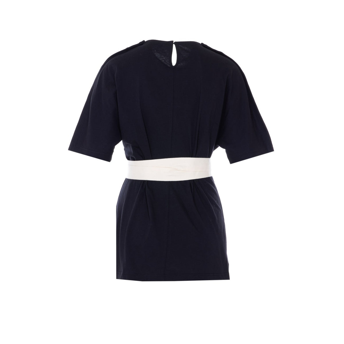 Lanvin Women Belted Tshirt In Cotton And Silk