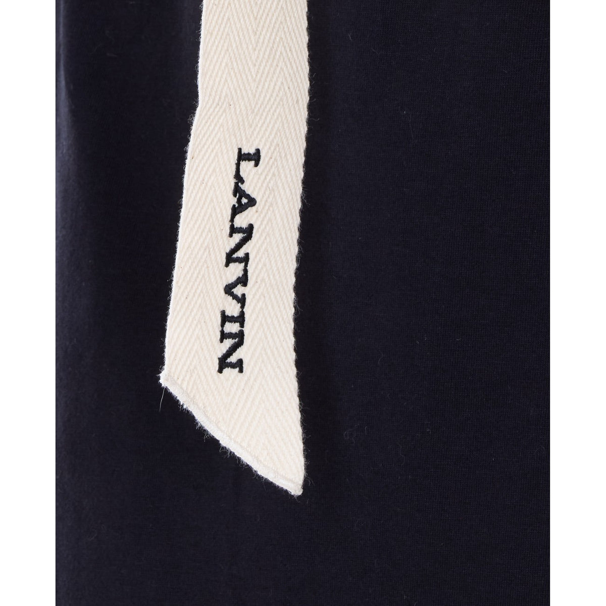 Lanvin Women Belted Tshirt In Cotton And Silk