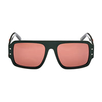 MCM Sunglasses Square Full Rim, Shiny Dark Green Frame and Roviex Lens MW002296J
