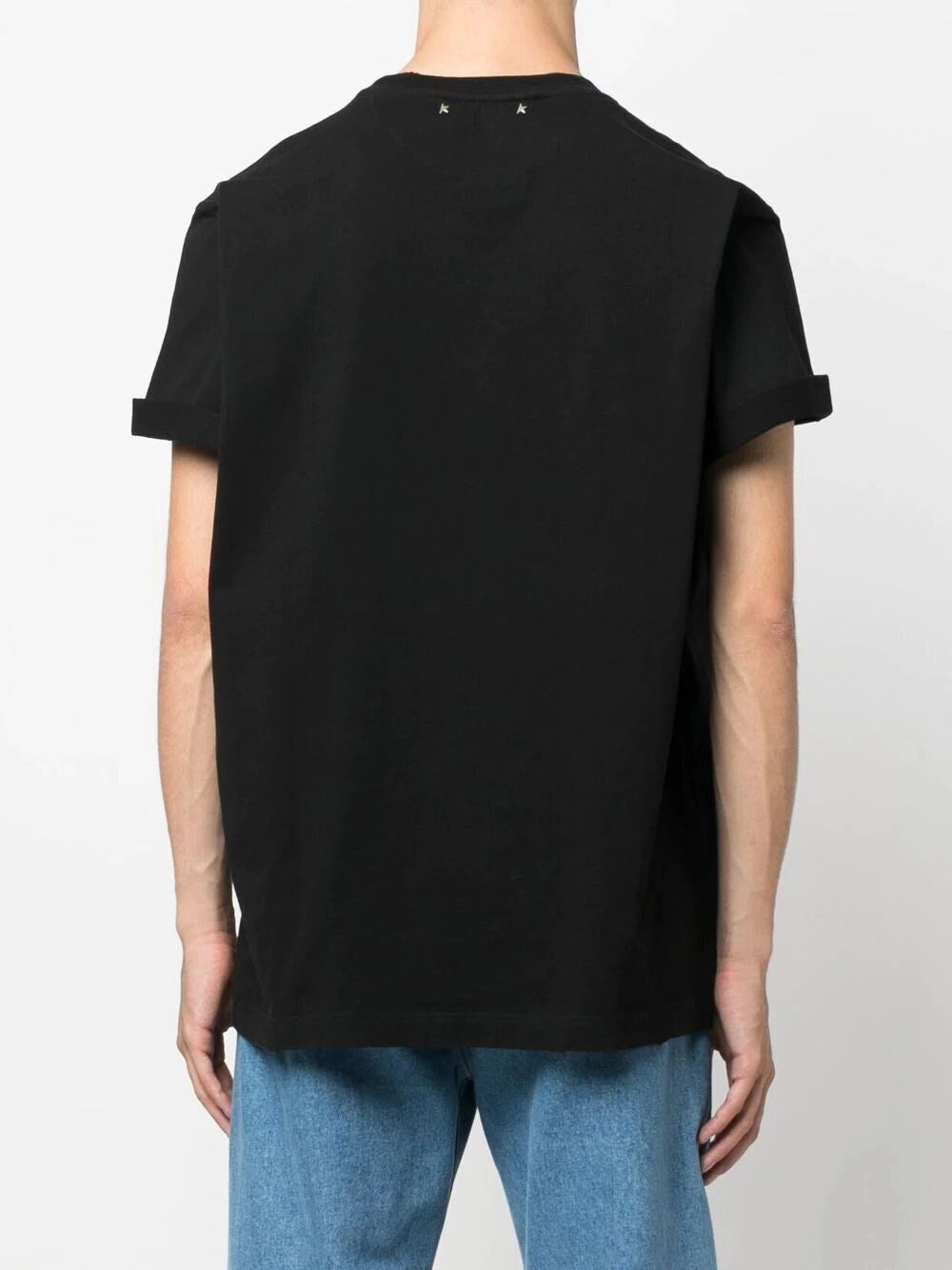 Golden Goose Men T-Shirt Distressed Cotton