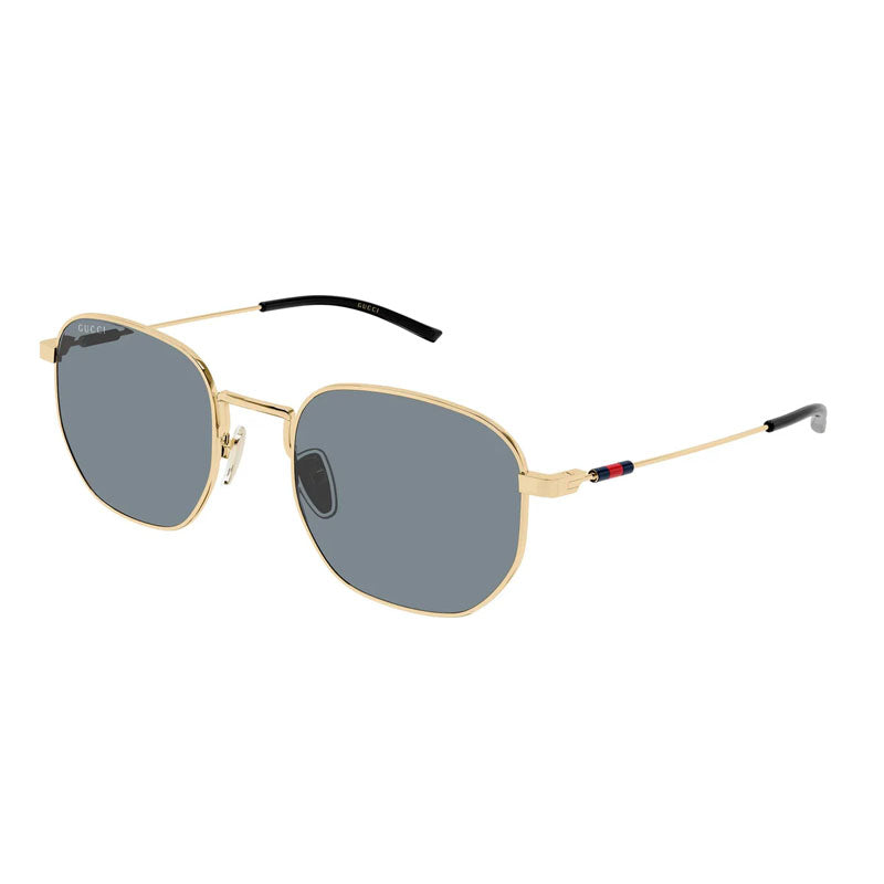 Gucci Sunglasses Square Full Rim, Gold Frame and Grey Lens GG2095S003