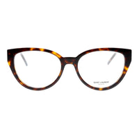 Saint Laurent Saint Laurent Eyeglasses Cat Eye Full Rim, Black Frame and Clear Demo Lenses Lens SLM48_A002