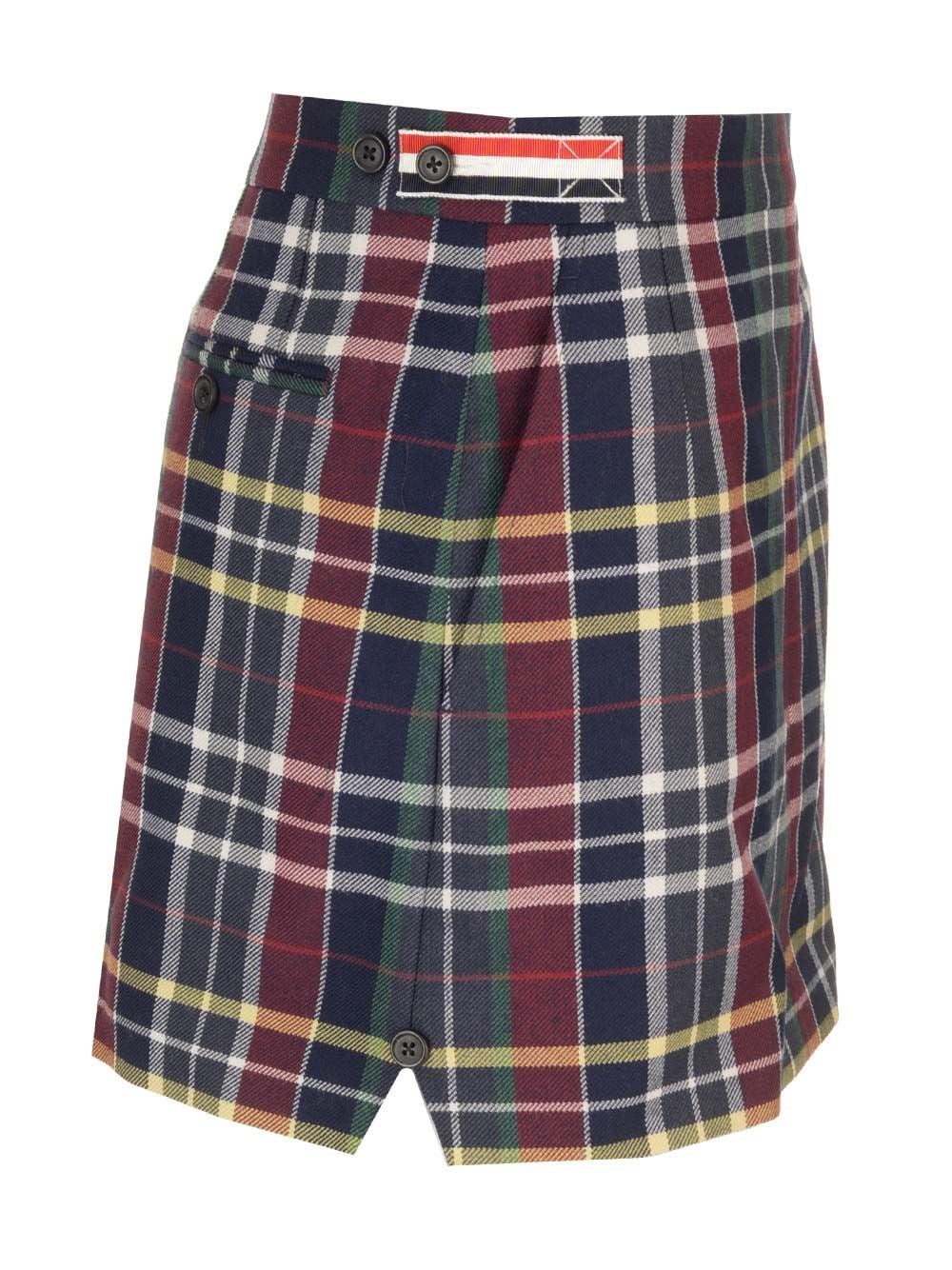 Thom Browne Women Tartan Mini Skirt