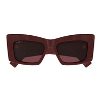 Gucci Sunglasses Square Full Rim, Shiny Black Frame and Grey Lens GG1842S001