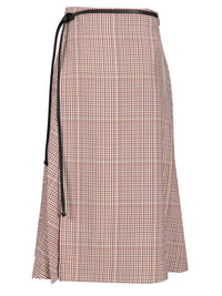 Bottega Veneta Women Checked Midi Skirt