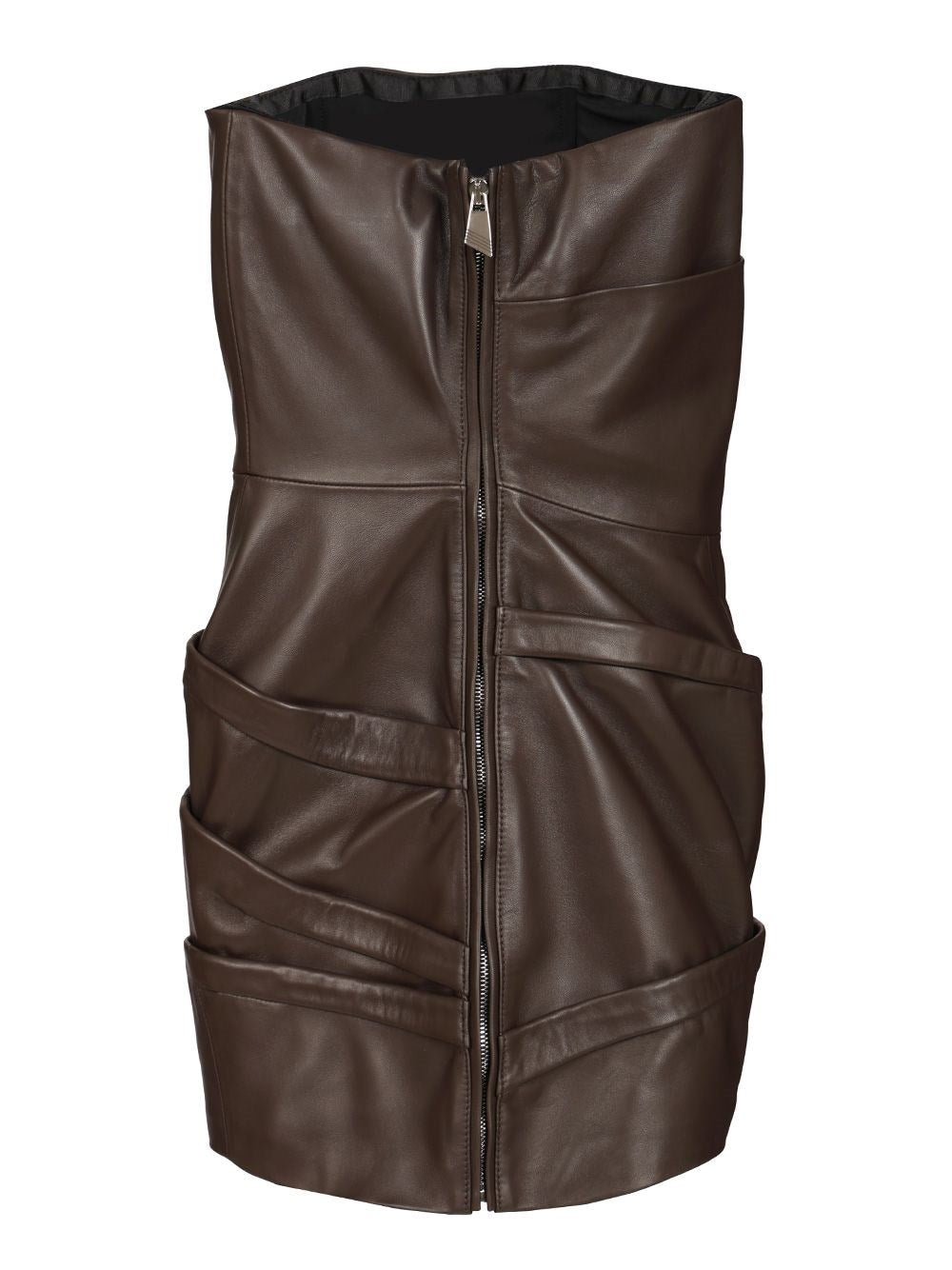 The Attico Women Leather Mini Dress