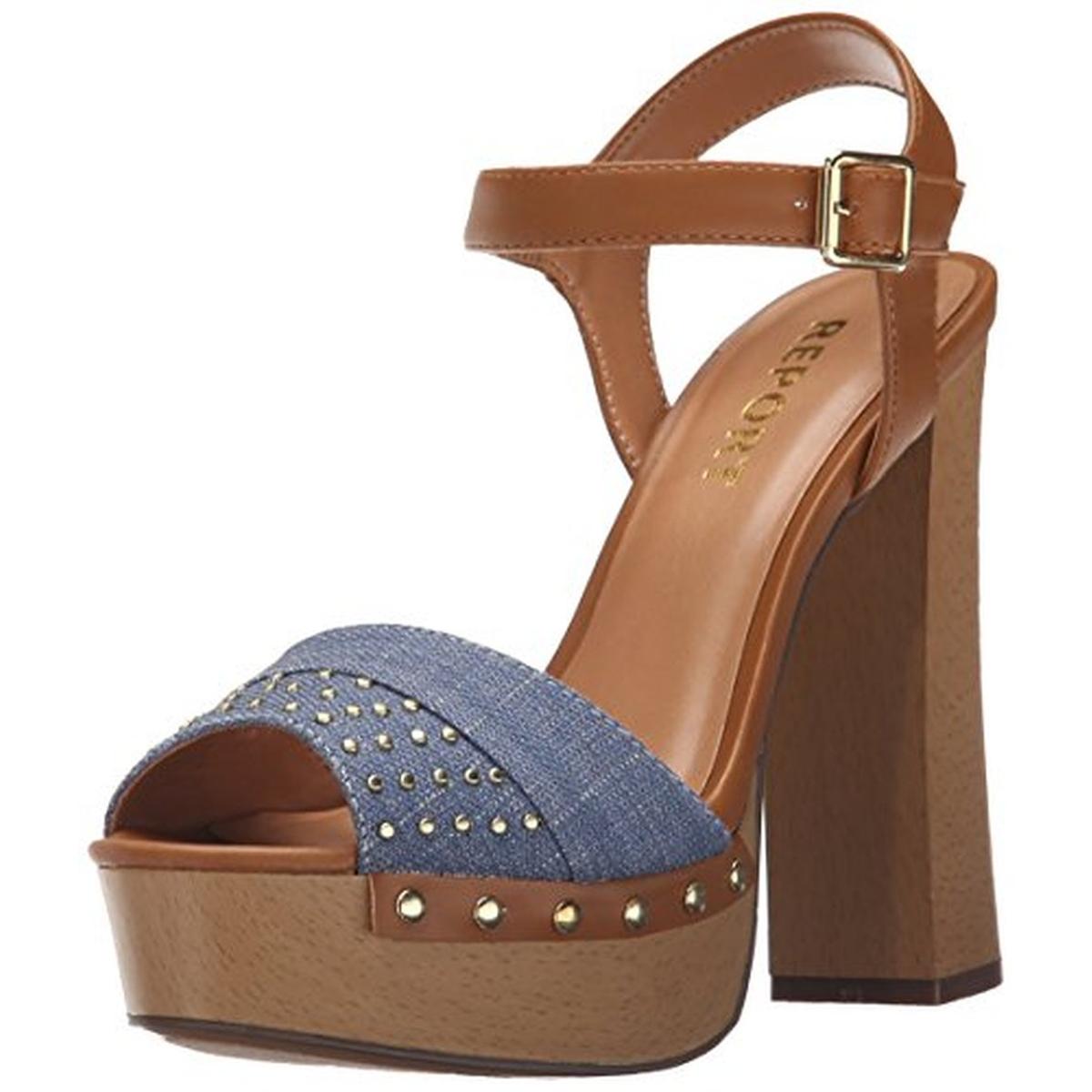 Womens Studded Platforms Heels 9 Medium Blue