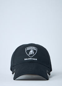 Balenciaga X Lamborghini Men Logo Motif Baseball Cap