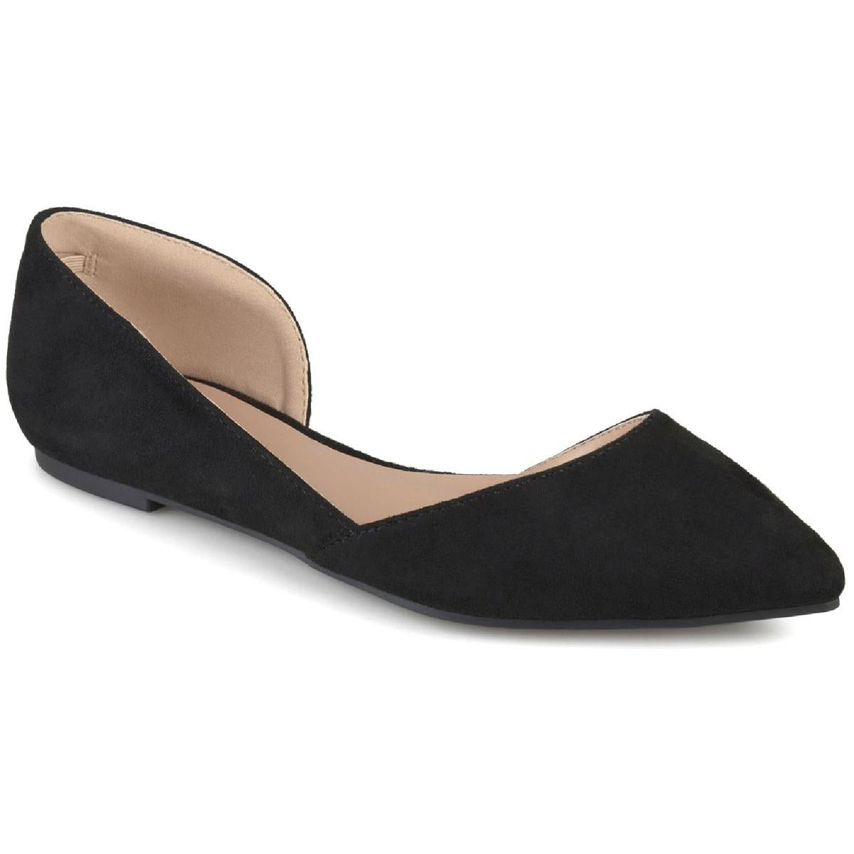 Ester Womens Faux Suede Slip On D'Orsay