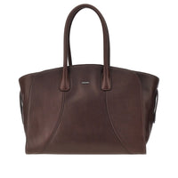 EMPORIO ARMANI Emporio Armani Men Smooth Leather Tote Bag With Logo Plate