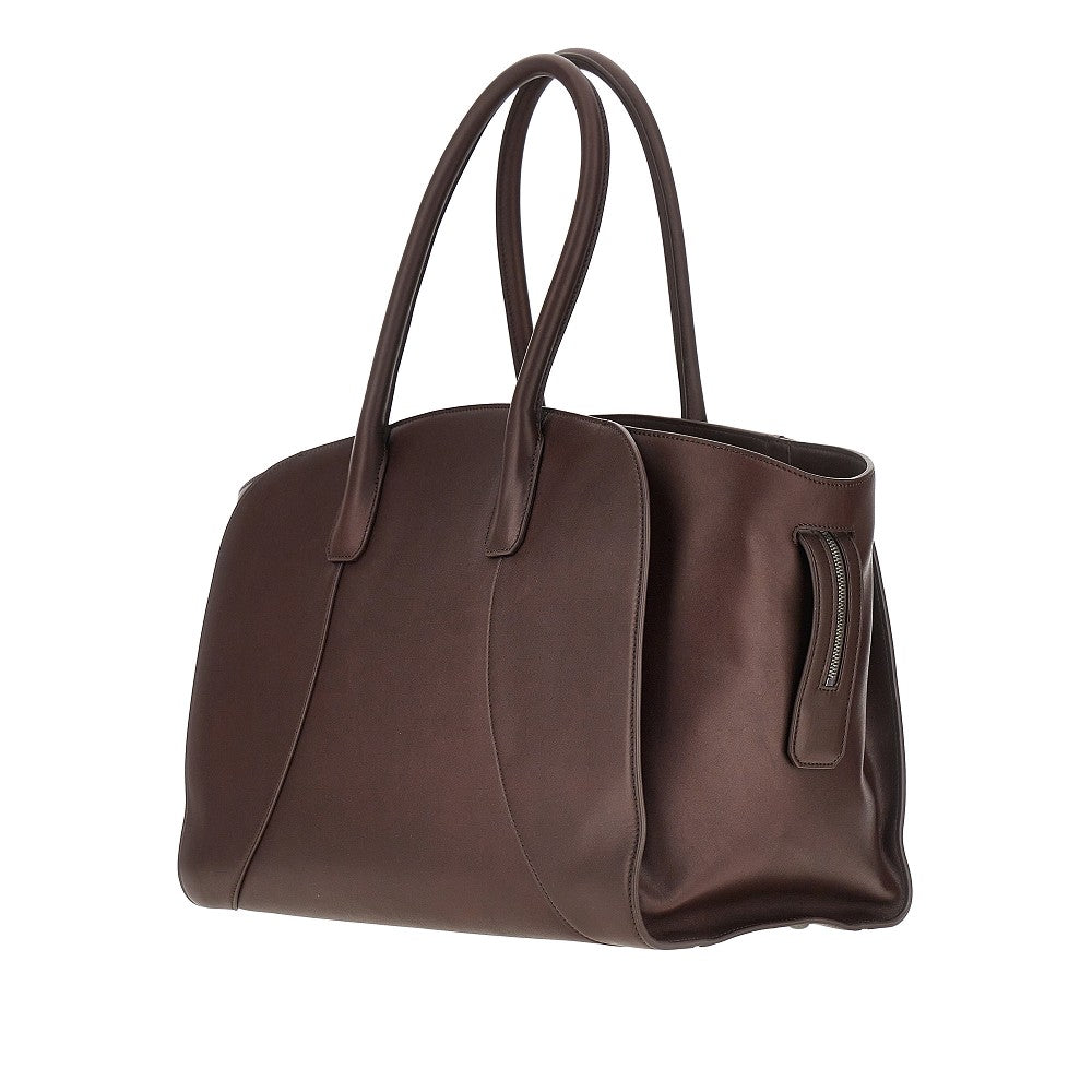 EMPORIO ARMANI Emporio Armani Men Smooth Leather Tote Bag With Logo Plate