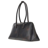 Emporio Armani Women Old Effect Leather Shoulder Bag