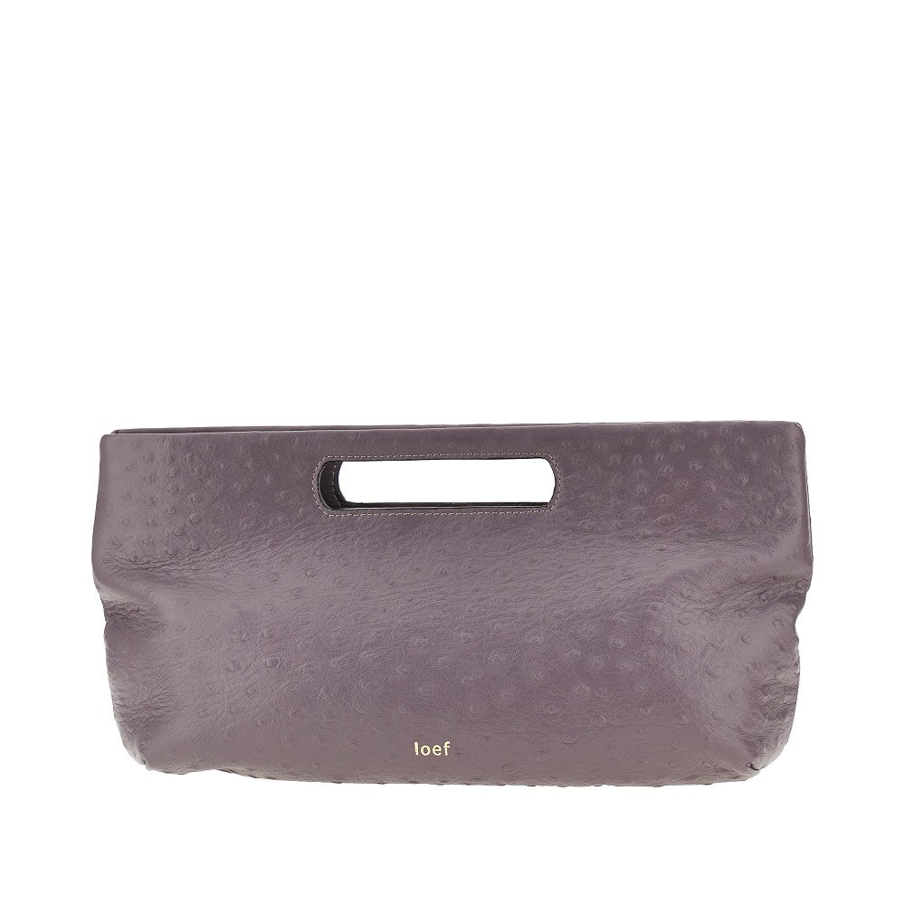 Ioef Women Ostrich-Print Leather 'Dalia' Bag