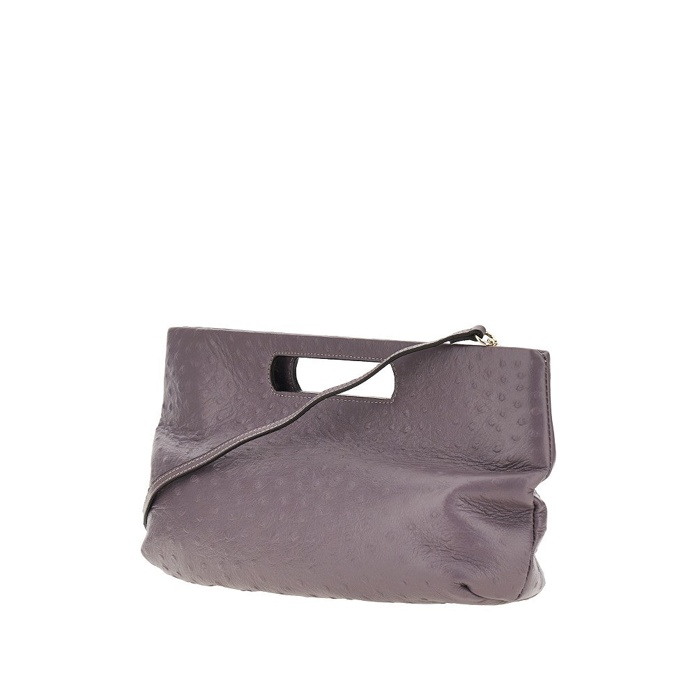 Ioef Women Ostrich-Print Leather 'Dalia' Bag