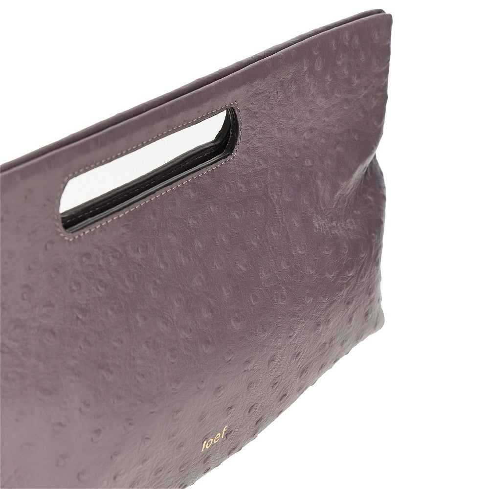 Ioef Women Ostrich-Print Leather 'Dalia' Bag