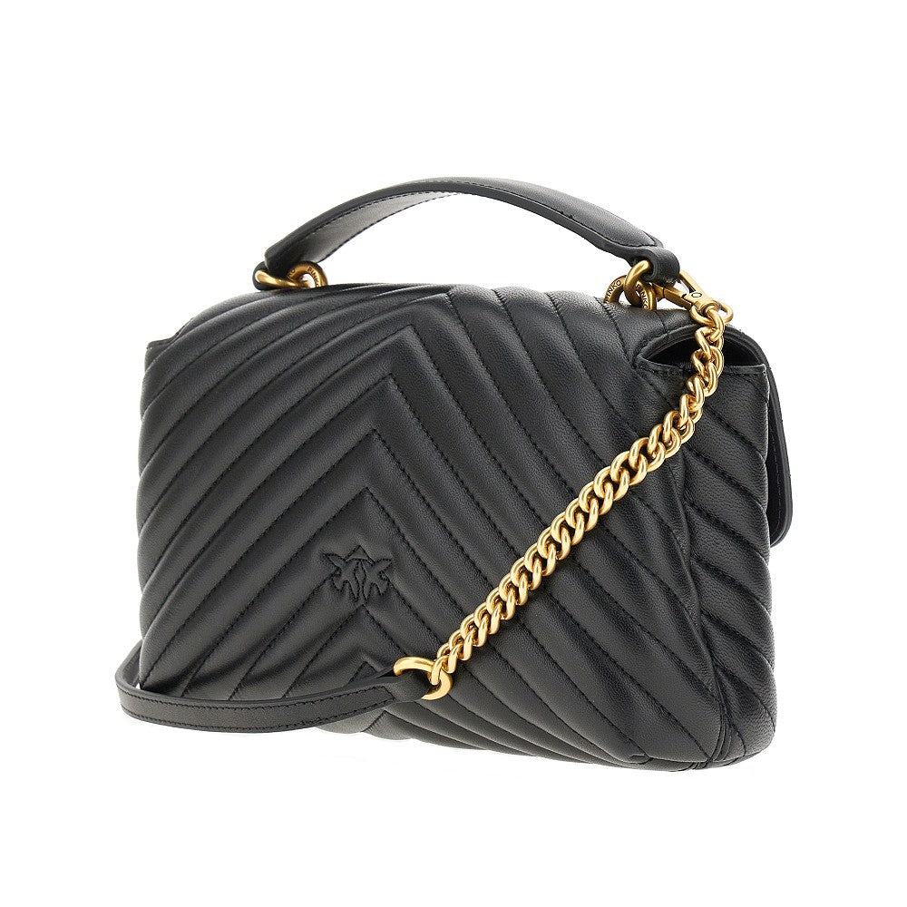 PINKO Pinko Women Chevron Nappa Leather Mini Love Lady Puff Bag