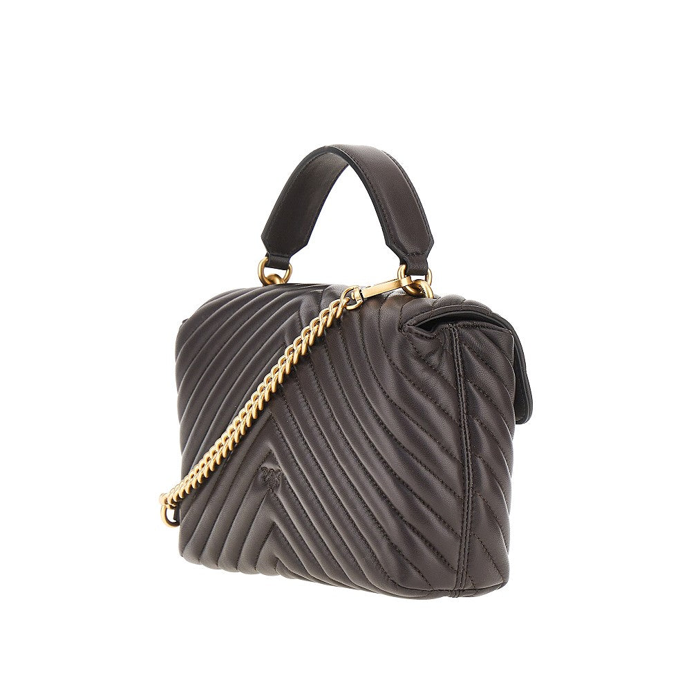 PINKO Pinko Women Chevron Nappa Leather Mini Love Lady Puff Bag
