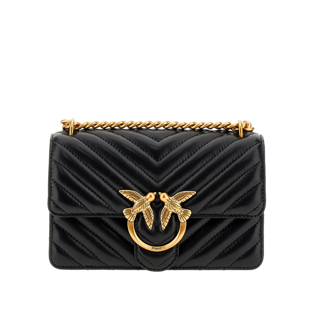 Pinko Women Chevron Leather Mini Love One Bag