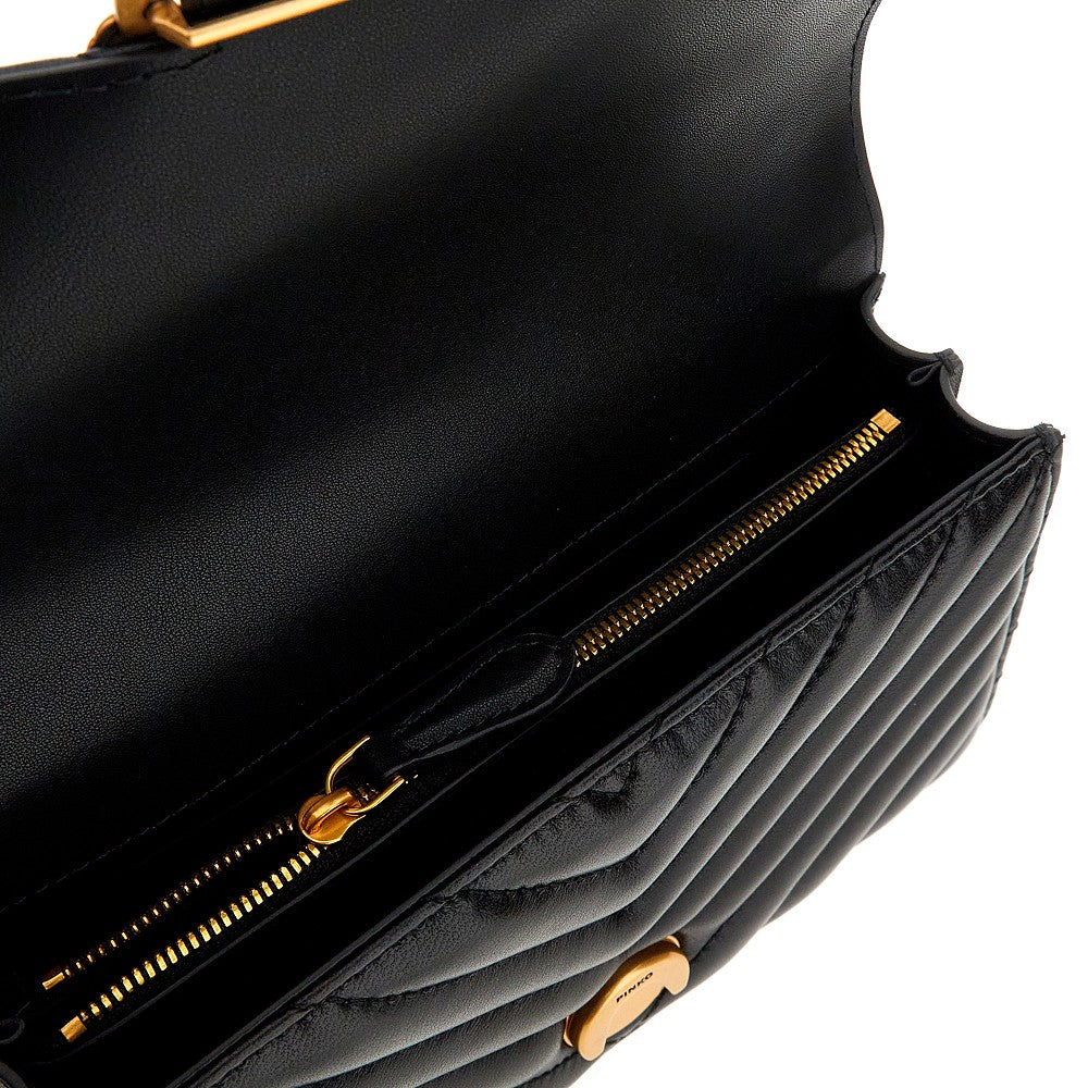 Pinko Women Chevron Leather Mini Love One Bag